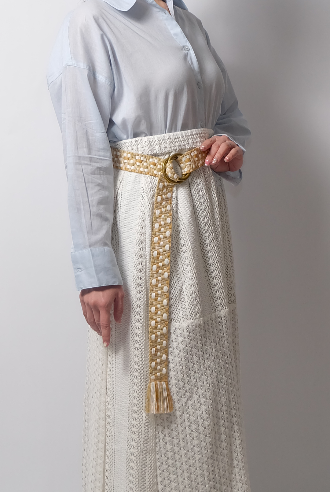 Jaggy Beige×White