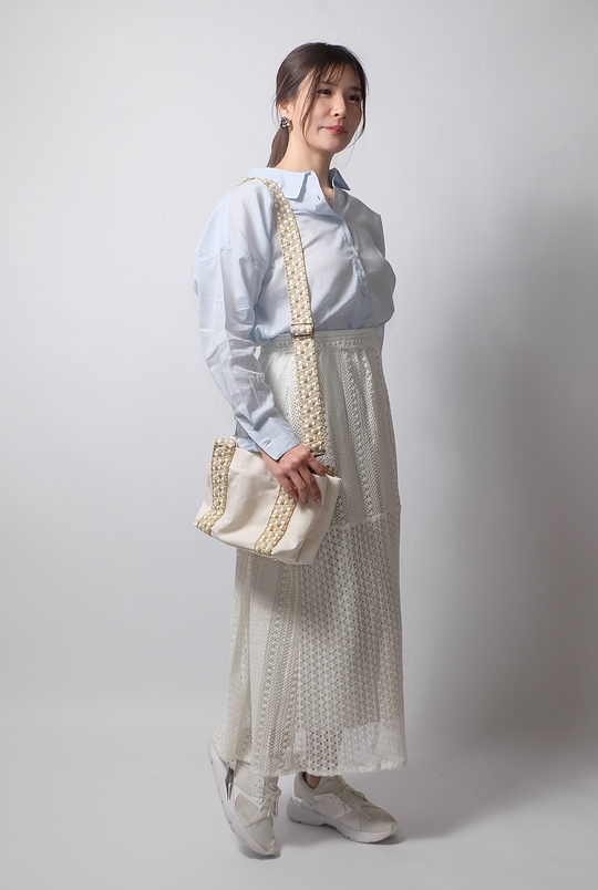 Jaggy Beige×White