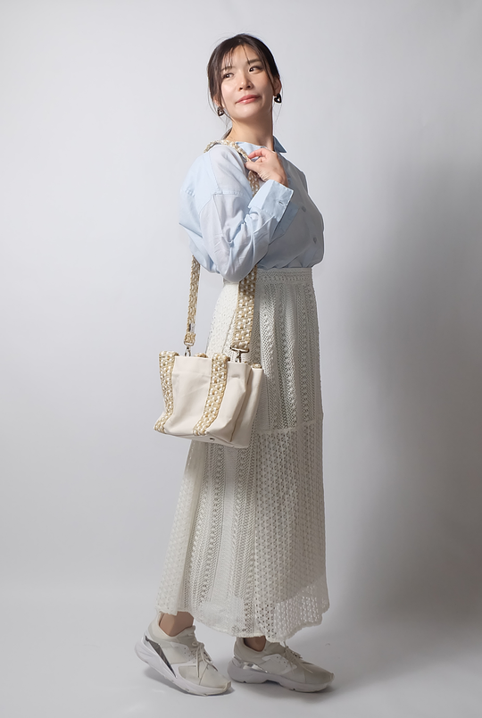 Jaggy Beige×White