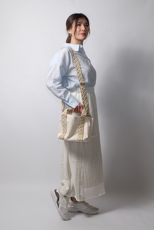 Jaggy Beige×White